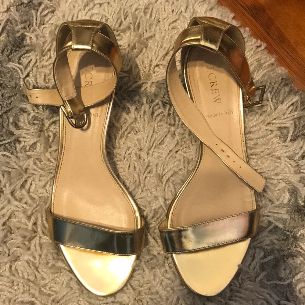 J.Crew gold sandals
